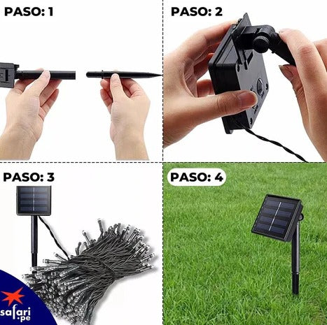 SolarGlow: Luces LED Navideñas Solares